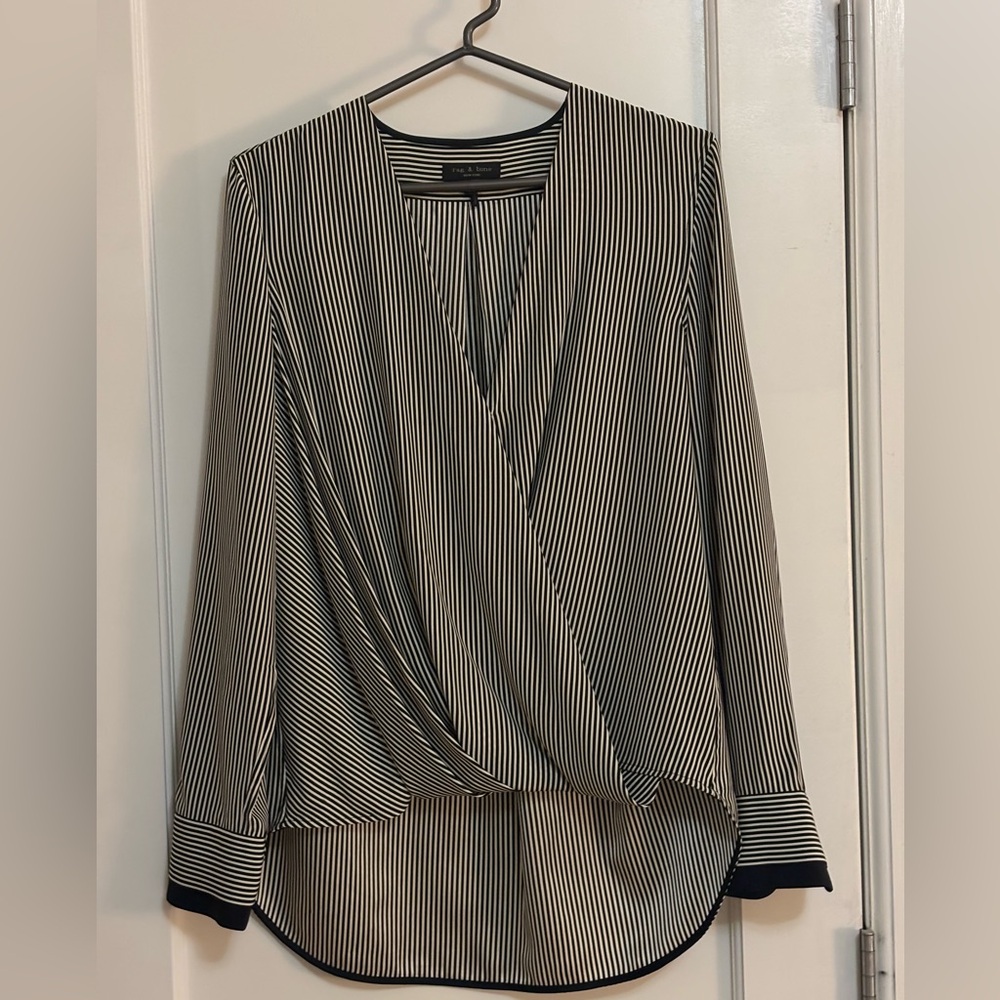 Rag & Bone silk long sleeve blouse